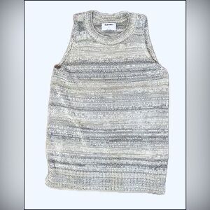 Old Navy Marled Gray & White Knit Tank